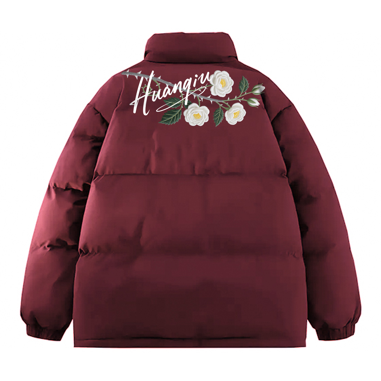 

Пуховик Unisex Stand Collar утепленный стеганый HUANQIU, maroon