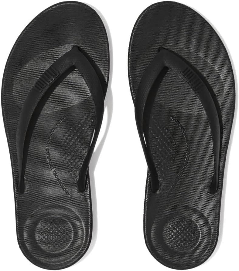 Мужские эргономичные шлепанцы FitFlop Iqushion, черный — фото 4