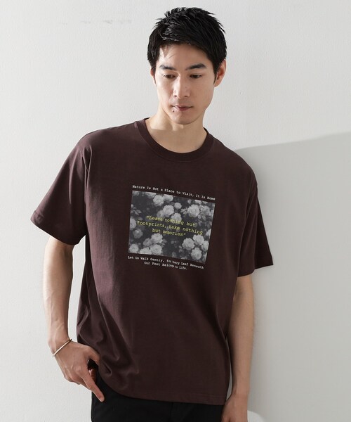 

THE SHOP TK Футболка с коротким рукавом из переработанного хлопка, THE SHOP TK, коричневый