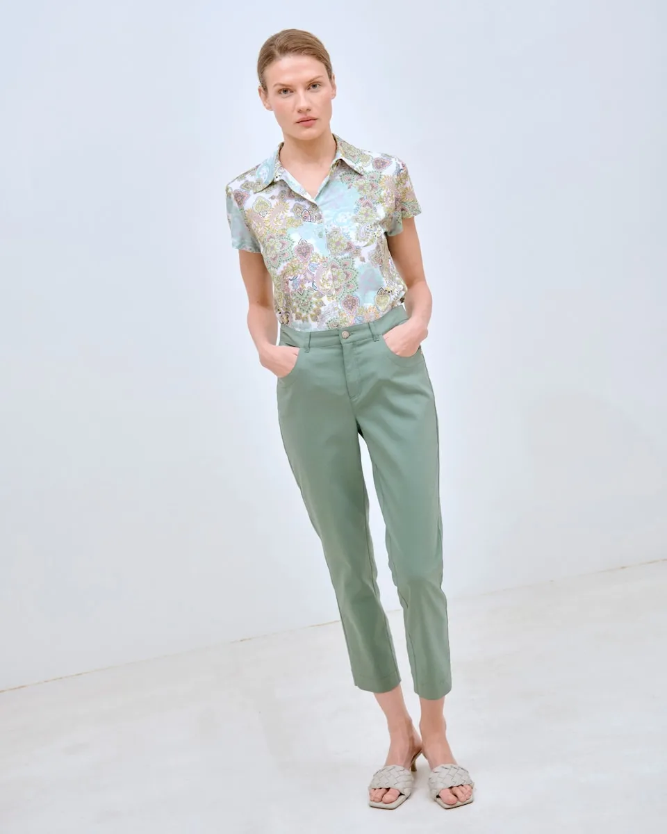 

Женская блузка с принтом и разрезами по бокам Lasserre, розовый