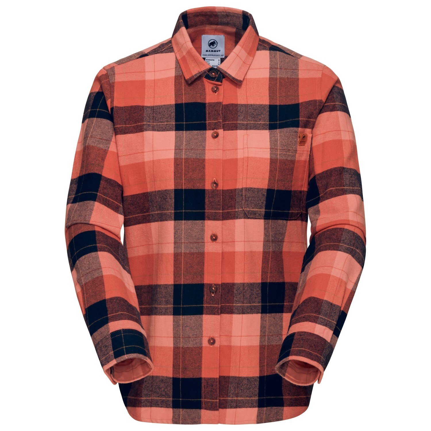 

Рубашка Mammut Trovat L/S Shirt, цвет Brick/Black
