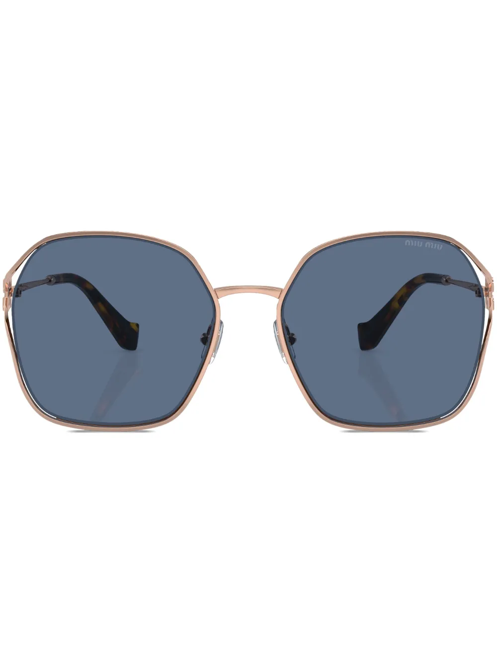

Солнцезащитные очки в массивной оправе Miu Miu Eyewear, золотой