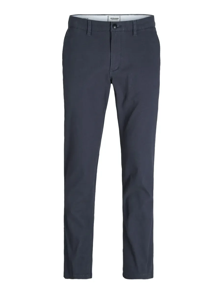 

Брюки-чиносы Jack & Jones "JPSTOLLIE JJDAVE CHINO", отвороты по краю, цвет India Ink