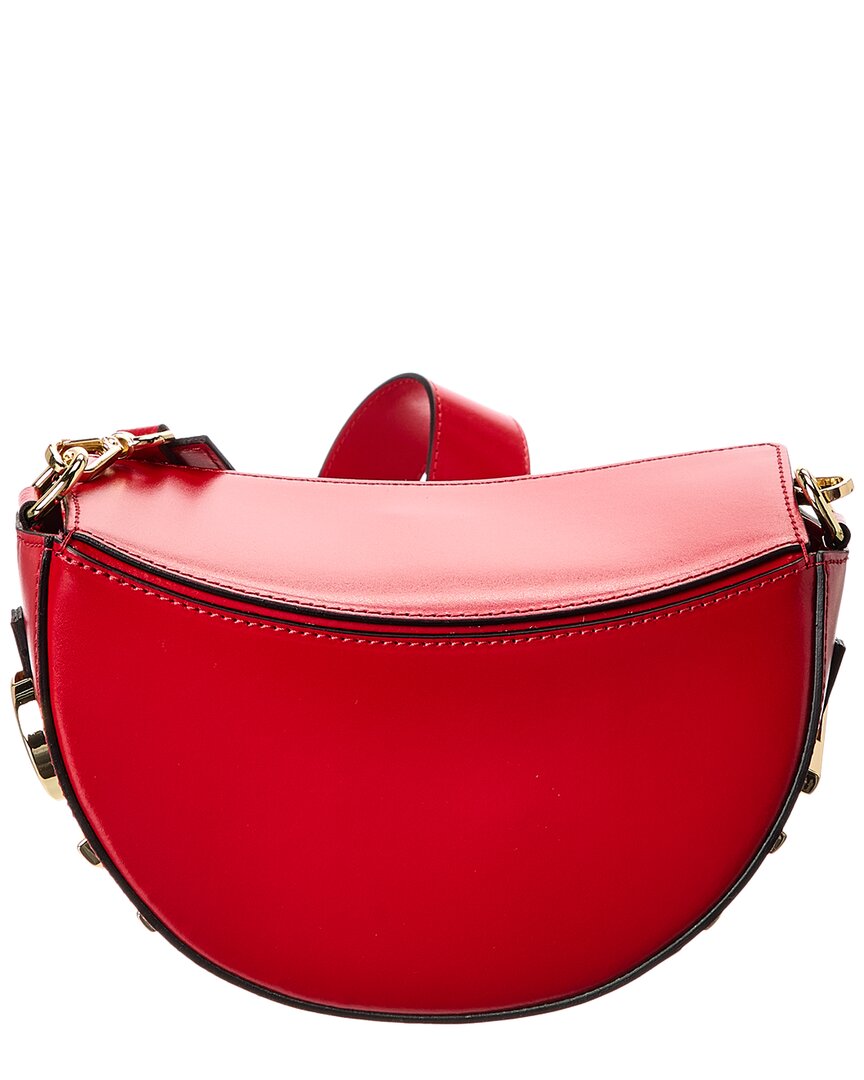 

Валентино от Марио Валентино Лунейр Кожаная сумка через плечо Valentino by Mario Valentino, красный