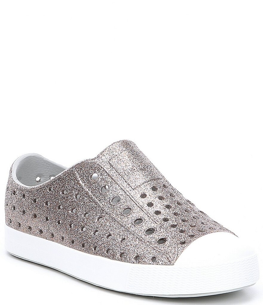 

Кроссовки-слипоны с блестками Jefferson Bling для девочек Native Shoes (для младенцев), серебро
