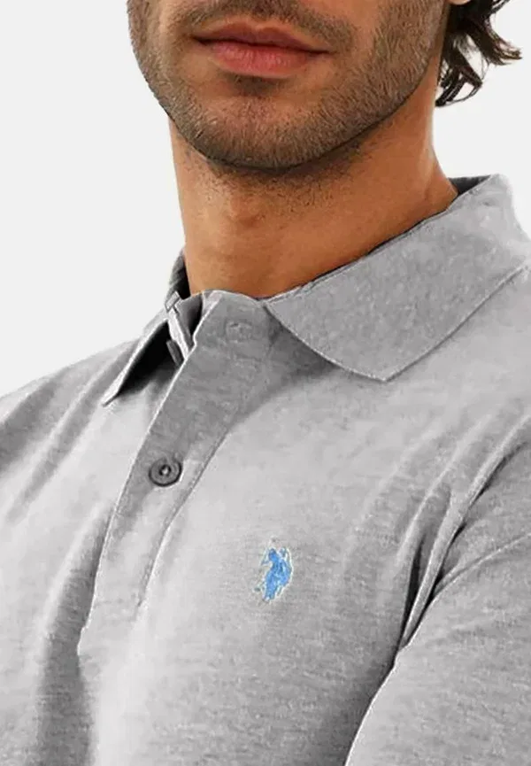 Футболка поло U.S. Polo Assn. Usarrchie, серо-королевский синий — фото 4