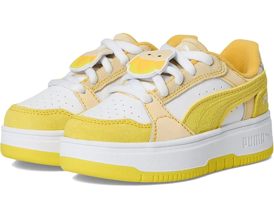 Кроссовки PUMA Kids Rebound Femme Squishmallows Shoes (Little Kid), Speed Yellow/Chamomile/White
