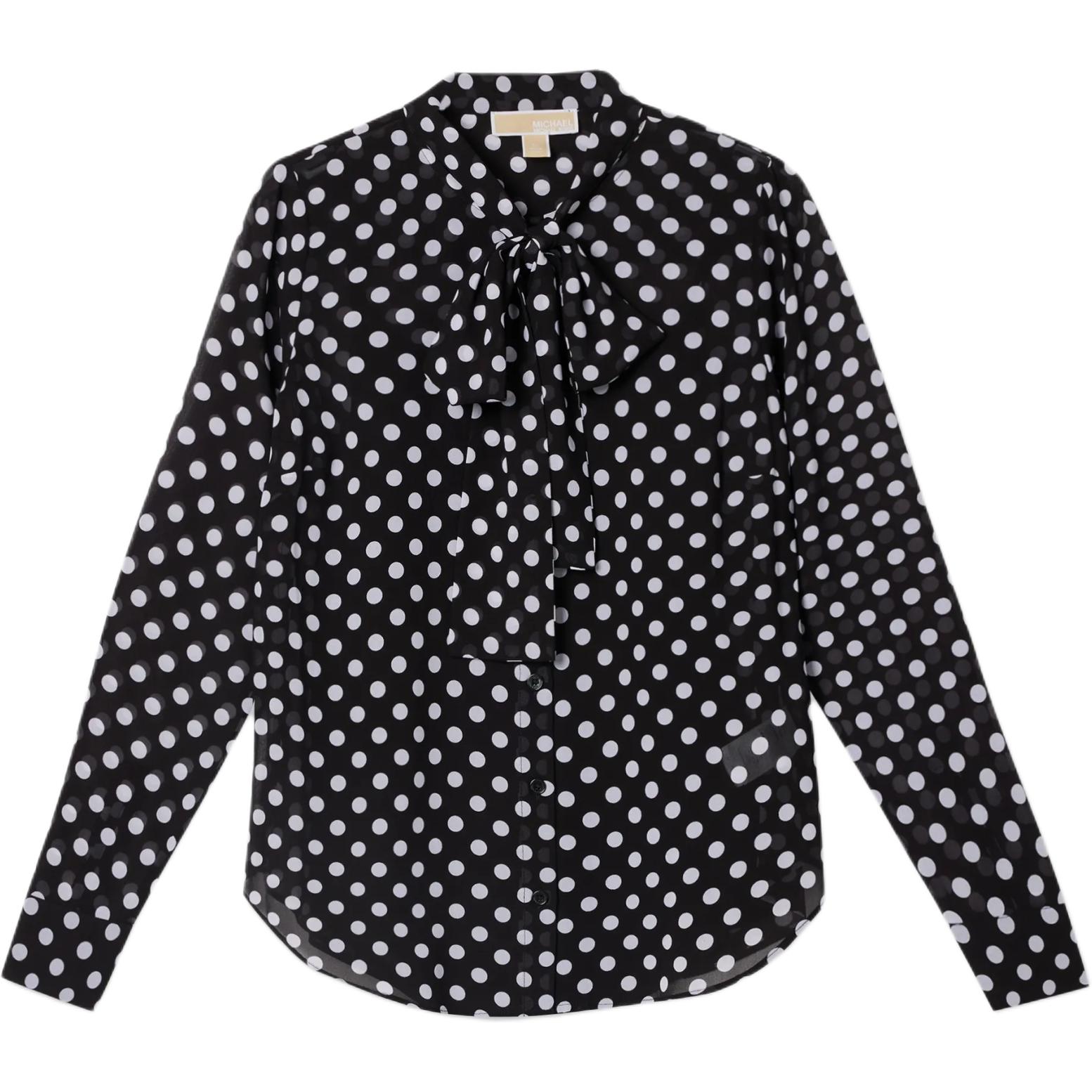 

Блузка с бантом в горошек MICHAEL KORS, белый