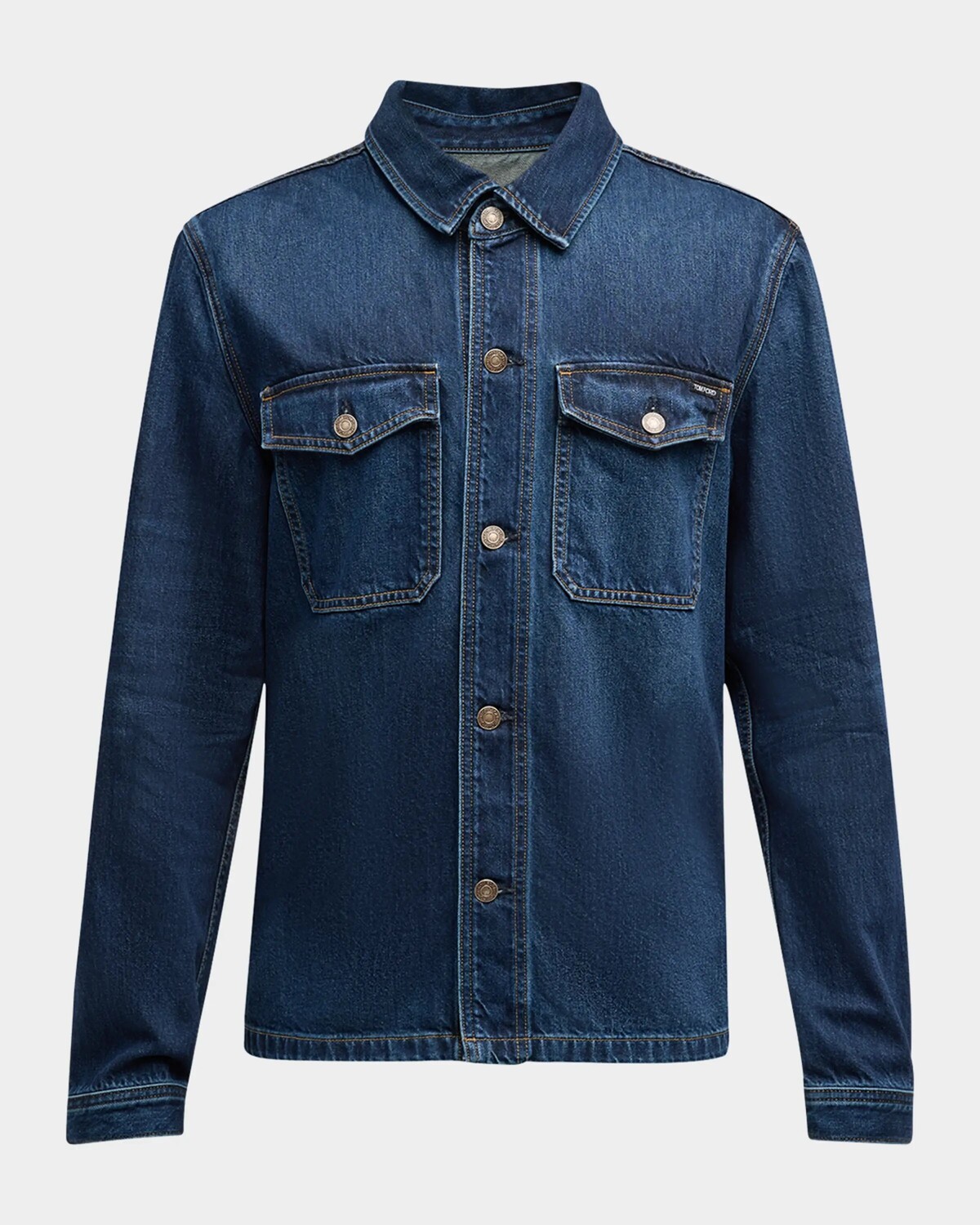 

Мужская джинсовая куртка-рубашка Tom Ford, цвет Denim Blue, Синий, Мужская джинсовая куртка-рубашка Tom Ford, цвет Denim Blue