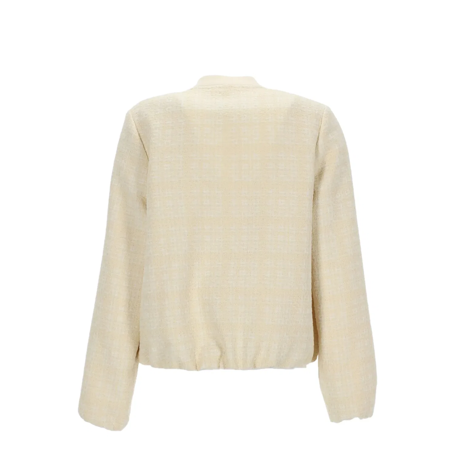Твидовая куртка GUCCI Check, классический стиль, бежевый — фото 3