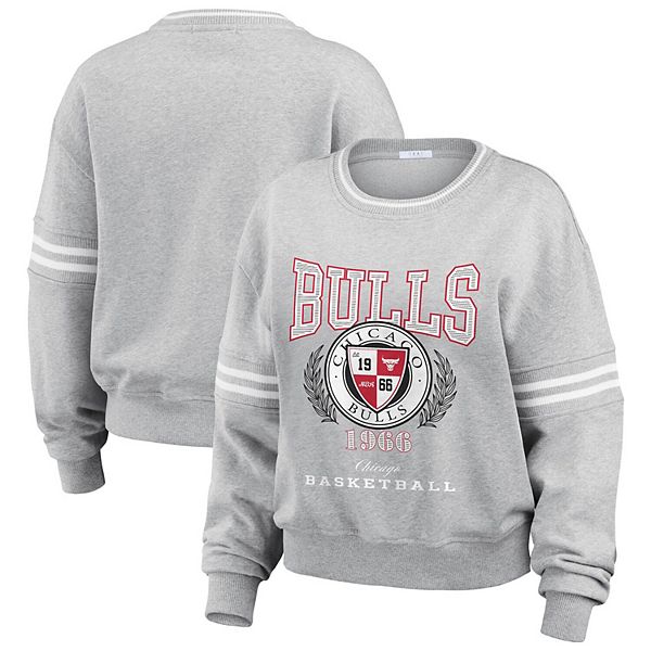 

Женский свитшот Chicago Bulls из френч терри хизер-серого цвета Wear By Erin Andrews, Серый, Женский свитшот Chicago Bulls из френч терри хизер-серого цвета Wear By Erin Andrews