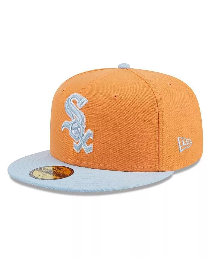 

Мужская оранжевая/голубая бейсболка Chicago White Sox весеннего цвета, базовая двухцветная шляпа 59FIFTY New Era, оранжевый