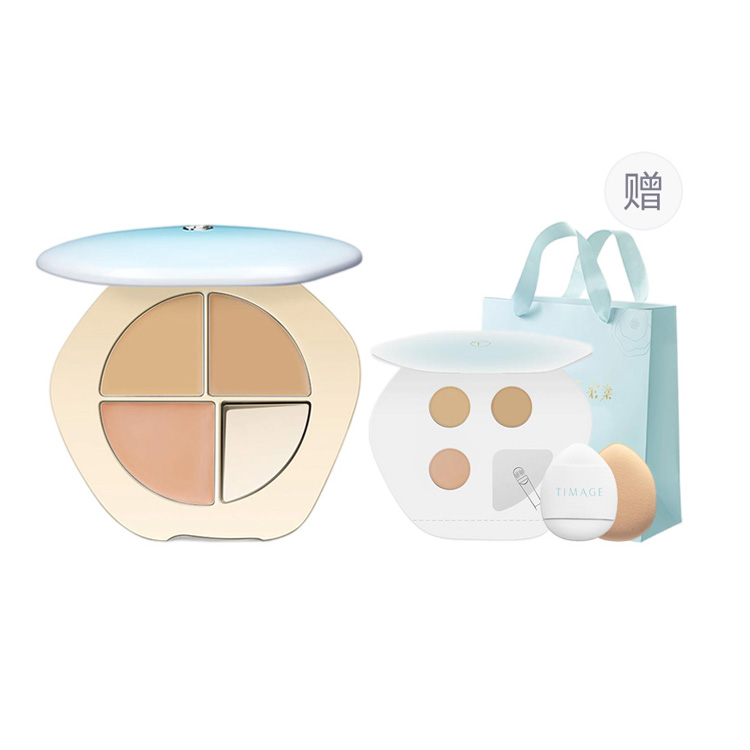 

Трехцветная палитра консилера увлажняющая осветляющая выравнивание тона кожи пуховый диск 5г TIMAGE