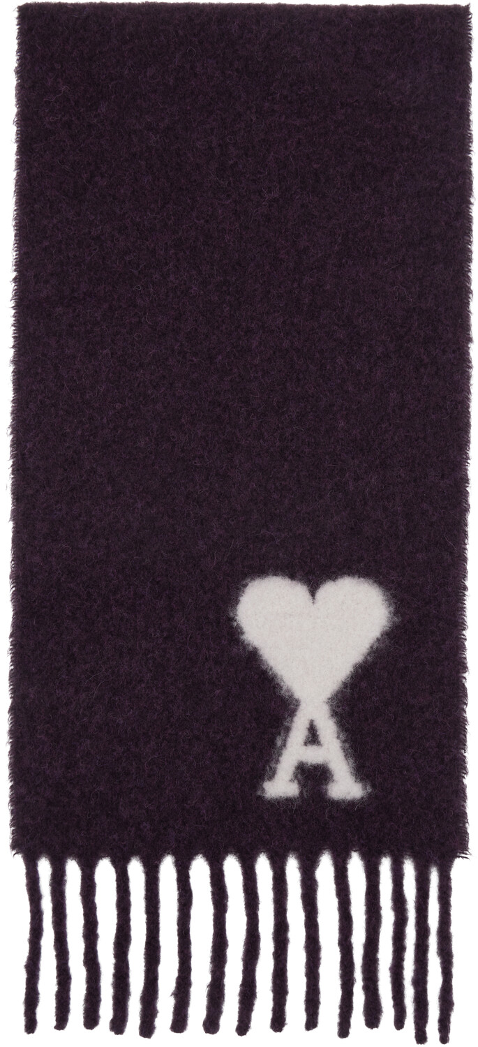 

Фиолетовый шарф большого размера Ami de Coeur AMI Paris