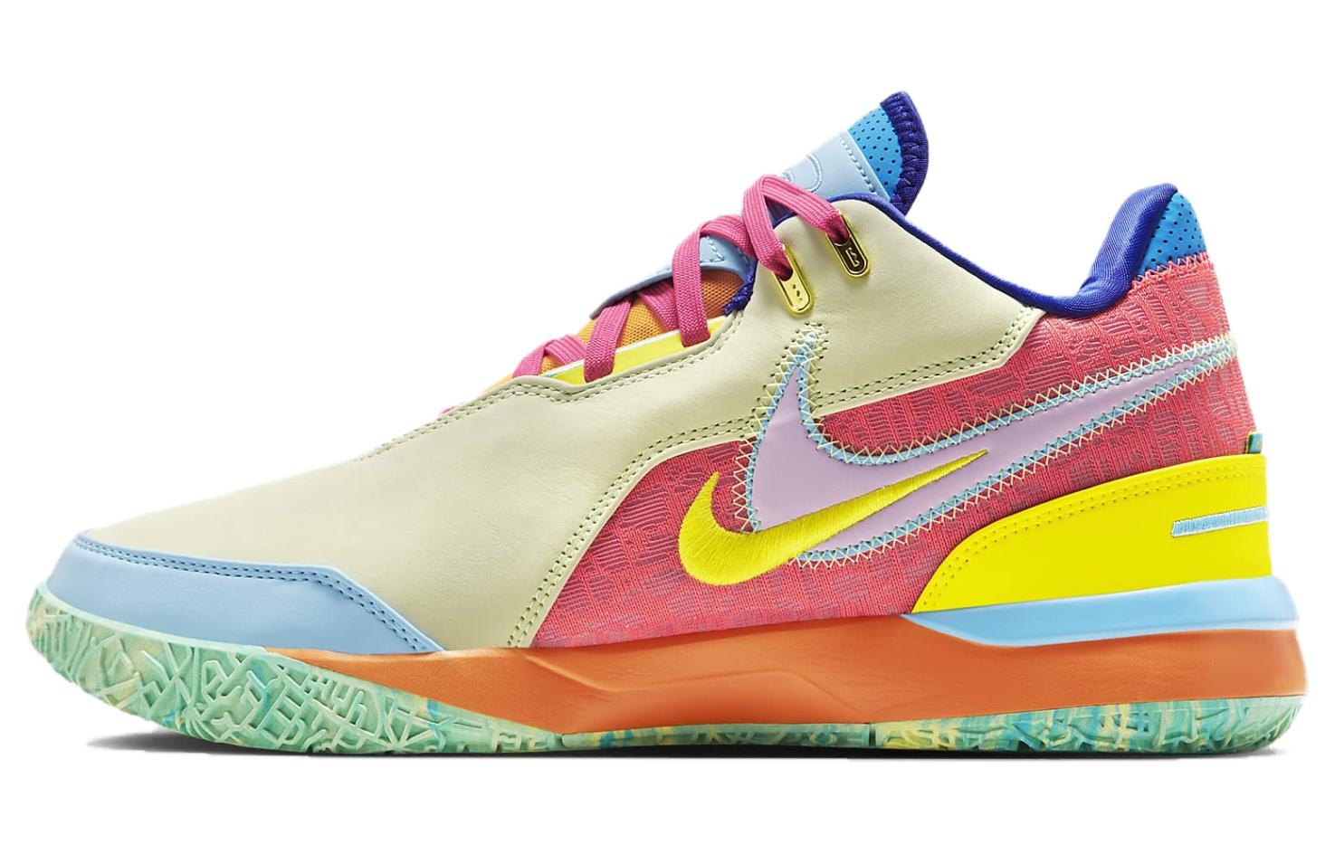 

Баскетбольные кроссовки LeBron NXXT Gen AMPD EP 'Multi-Color' Nike, цвет Pink Purple Yellow