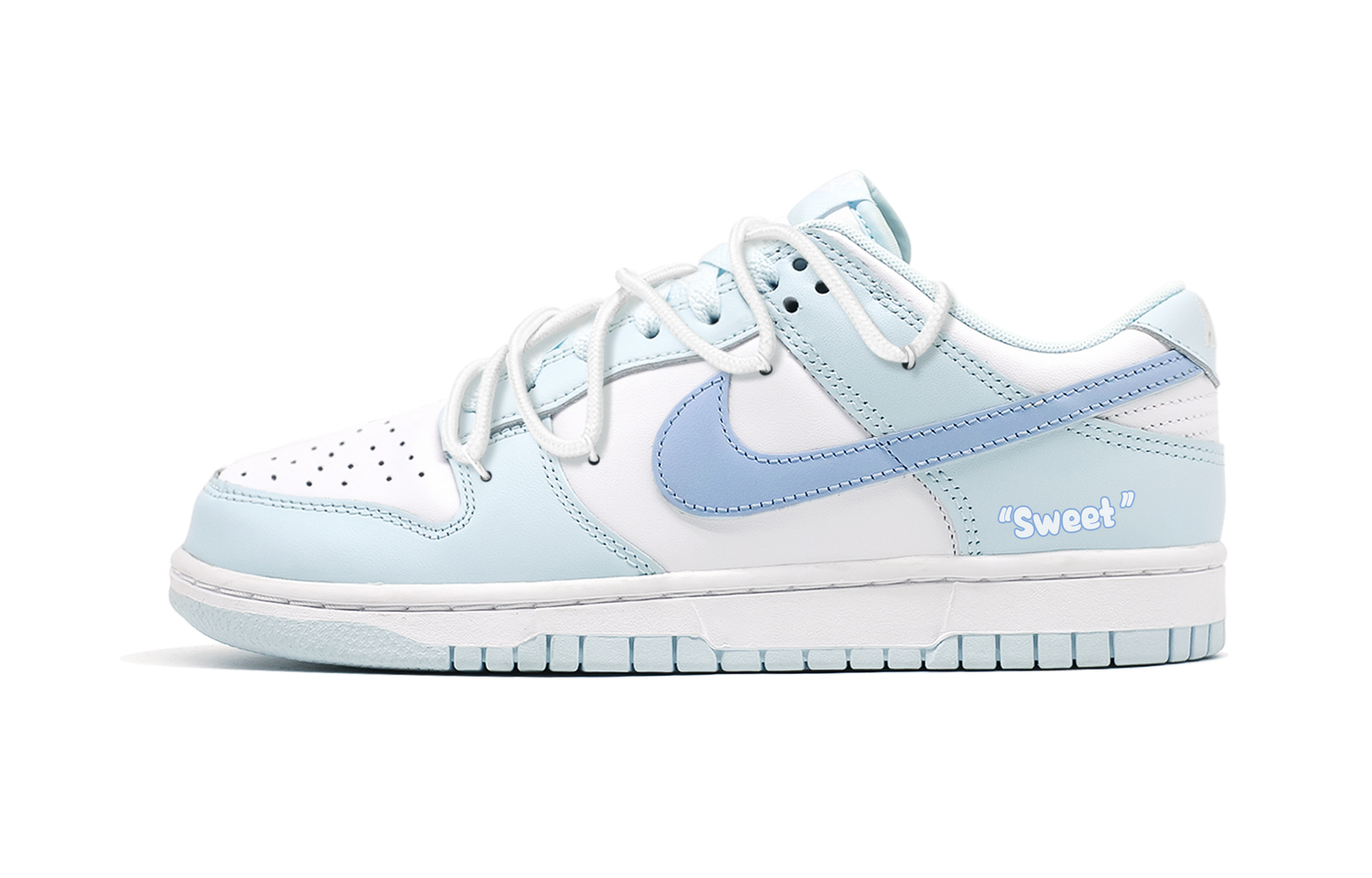 

Nike Данки 'Glacier Blue' нескользящие износостойкие дышащие лоу-топ скейтборд кроссовки мужские синий белый, цвет Blue White