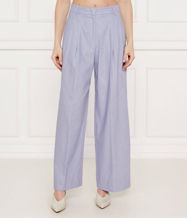 

Льняные брюки Flare fit Liu Jo, лавандовый