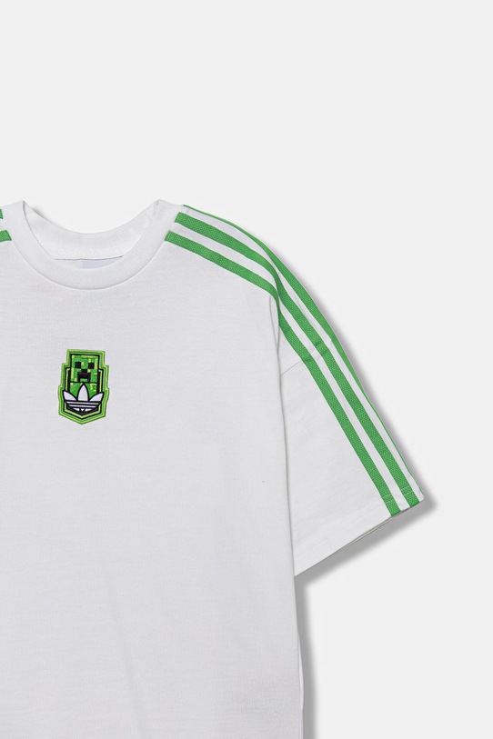 Детская хлопковая футболка MINECRAFT Adidas Originals, белый — фото 3