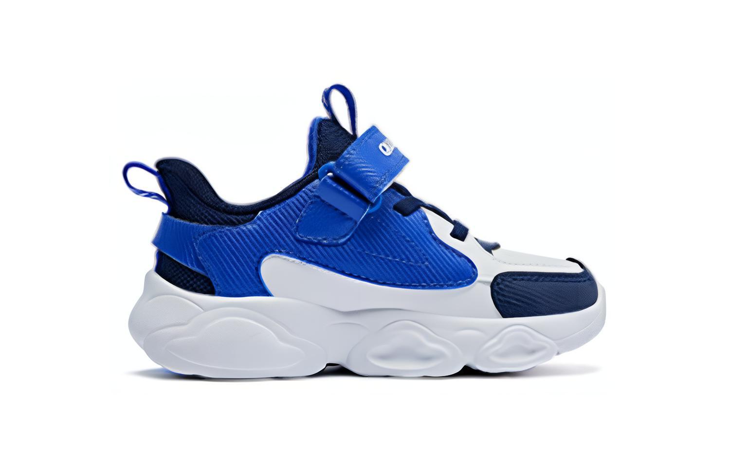QIAODAN Антиударные и износостойкие низкие детские ботинки blue white infant and toddler — фото 4