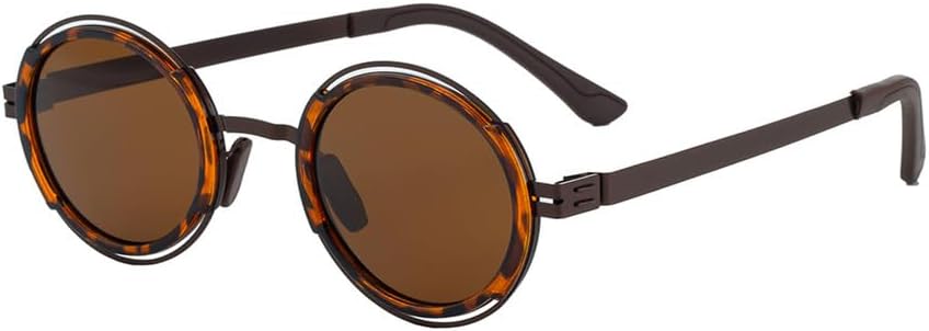 

Круглая поляризованная солнцезащитная оправа 2025 года, унисекс, защита от УФ-излучения UV400, для активного отдыха, вождения, вечеринок, без винтов, модная и стильная KTUCN, C6