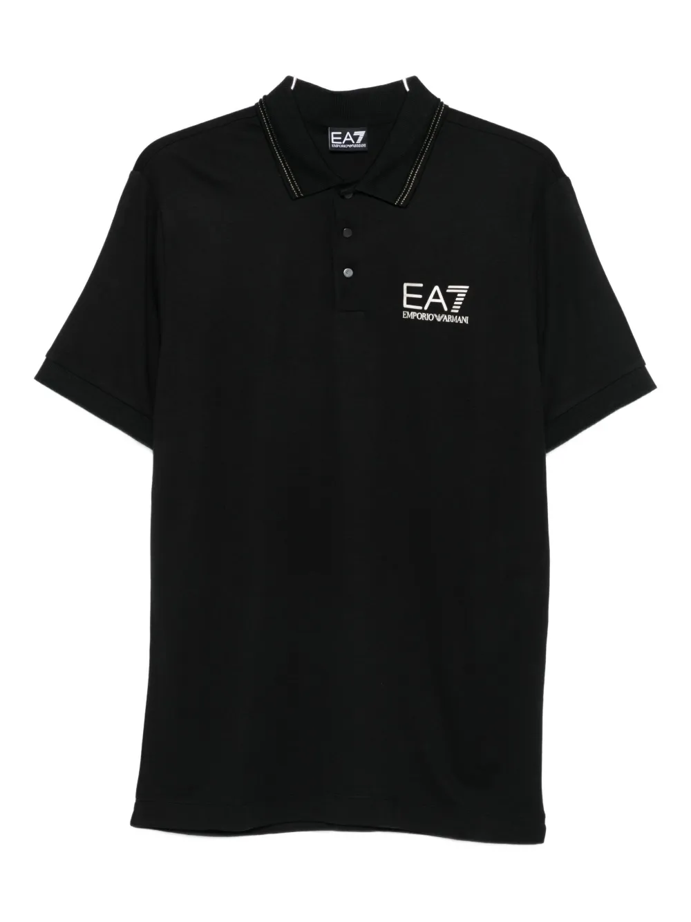 

Рубашка-поло с логотипом Ea7 Emporio Armani, черный