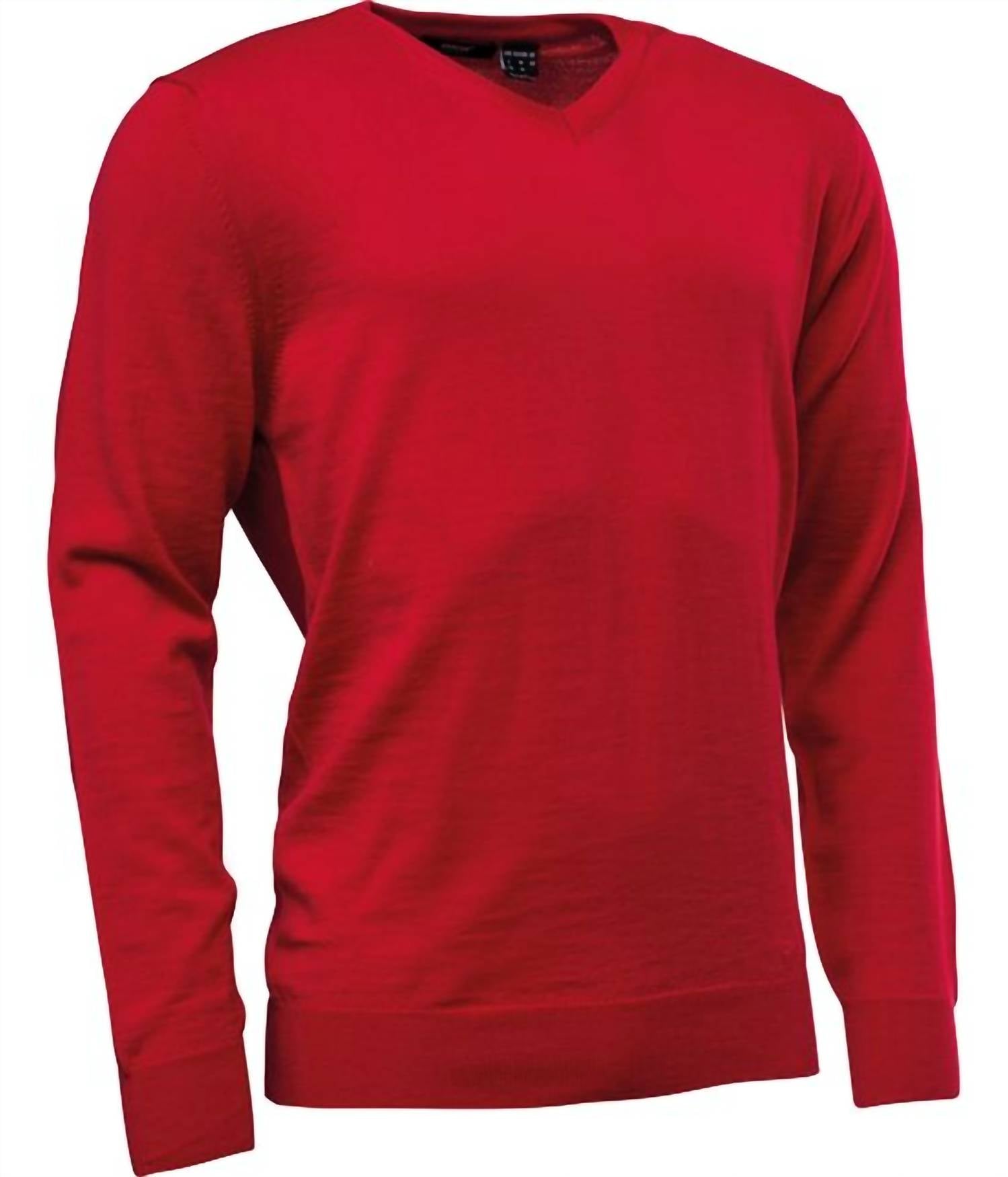 

Мужской свитер Milano Pullover в красном цвете Abacus Sportswear US