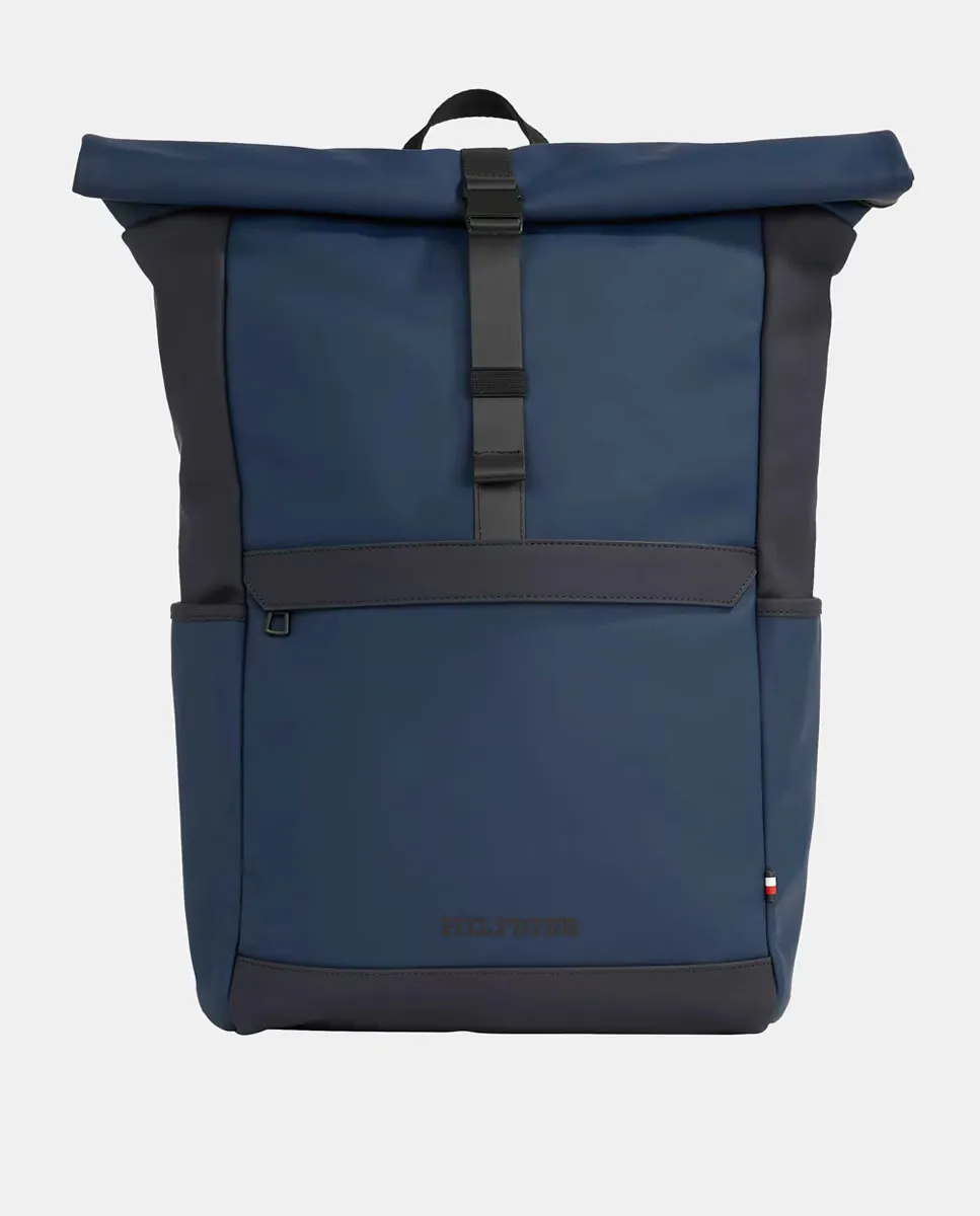 

Рюкзак в стиле Rolltop с фирменными деталями Tommy Hilfiger, синий
