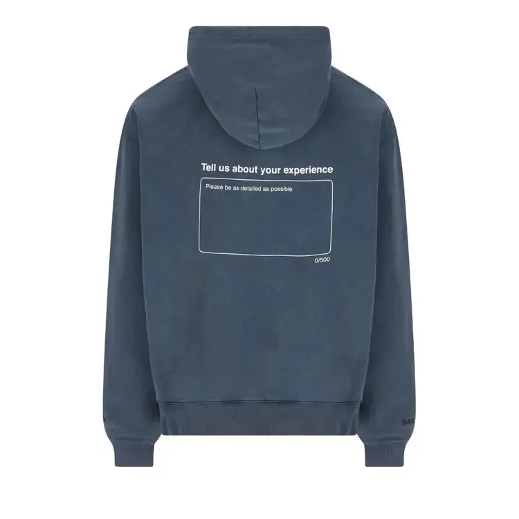 Толстовка Balenciaga Oversized с завязками, цвет «Washed Navy» — фото 2