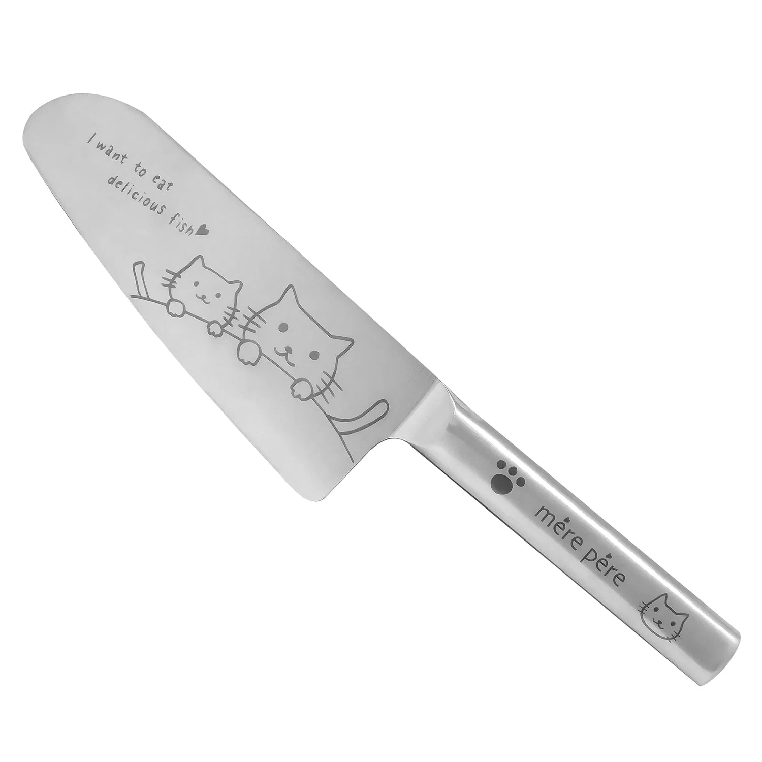 Детский кухонный нож «Merpale Cat» из молибденовой стали, 11 см, серебристый, от Toa