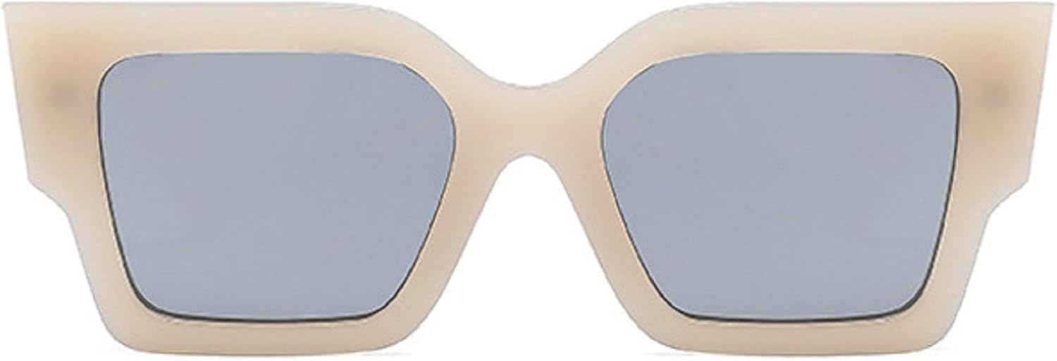 

Милые квадратные солнцезащитные очки для женщин, прямоугольные солнцезащитные очки для мужчин, модные солнцезащитные очки, женские очки с защитой от УФ-излучения UV400 mincl, White Gray