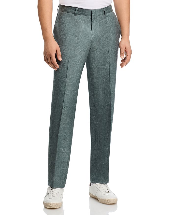 

Меланжевые классические брюки Slim Fit Vince, зеленый