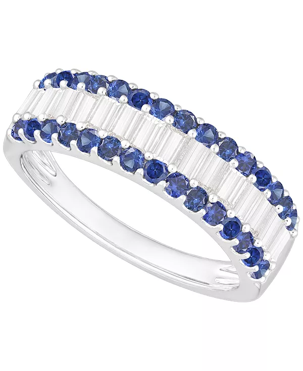 

Кольцо с драгоценными камнями и бриллиантами (1/4 карата) из 14-каратного золота (также из 14-каратного белого золота) Macy'S, sapphire