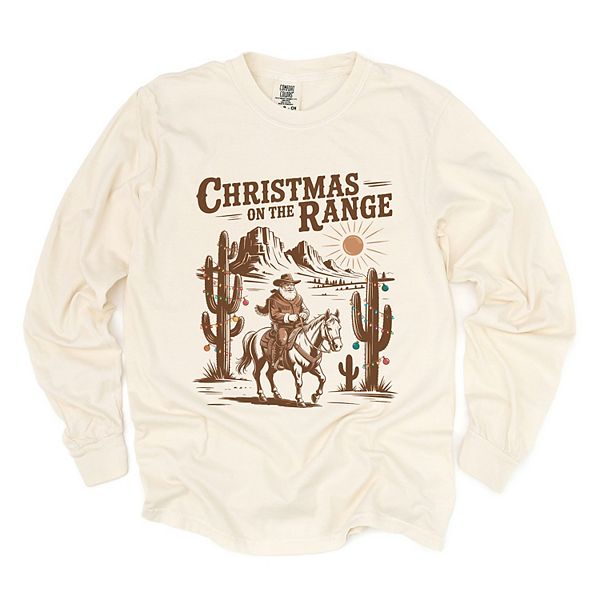 

Футболка с длинным рукавом и принтом Christmas on the range для женщин Simply Sage Market, Ivory, Зеленый, Футболка с длинным рукавом и принтом Christmas on the range для женщин Simply Sage Market, Ivory