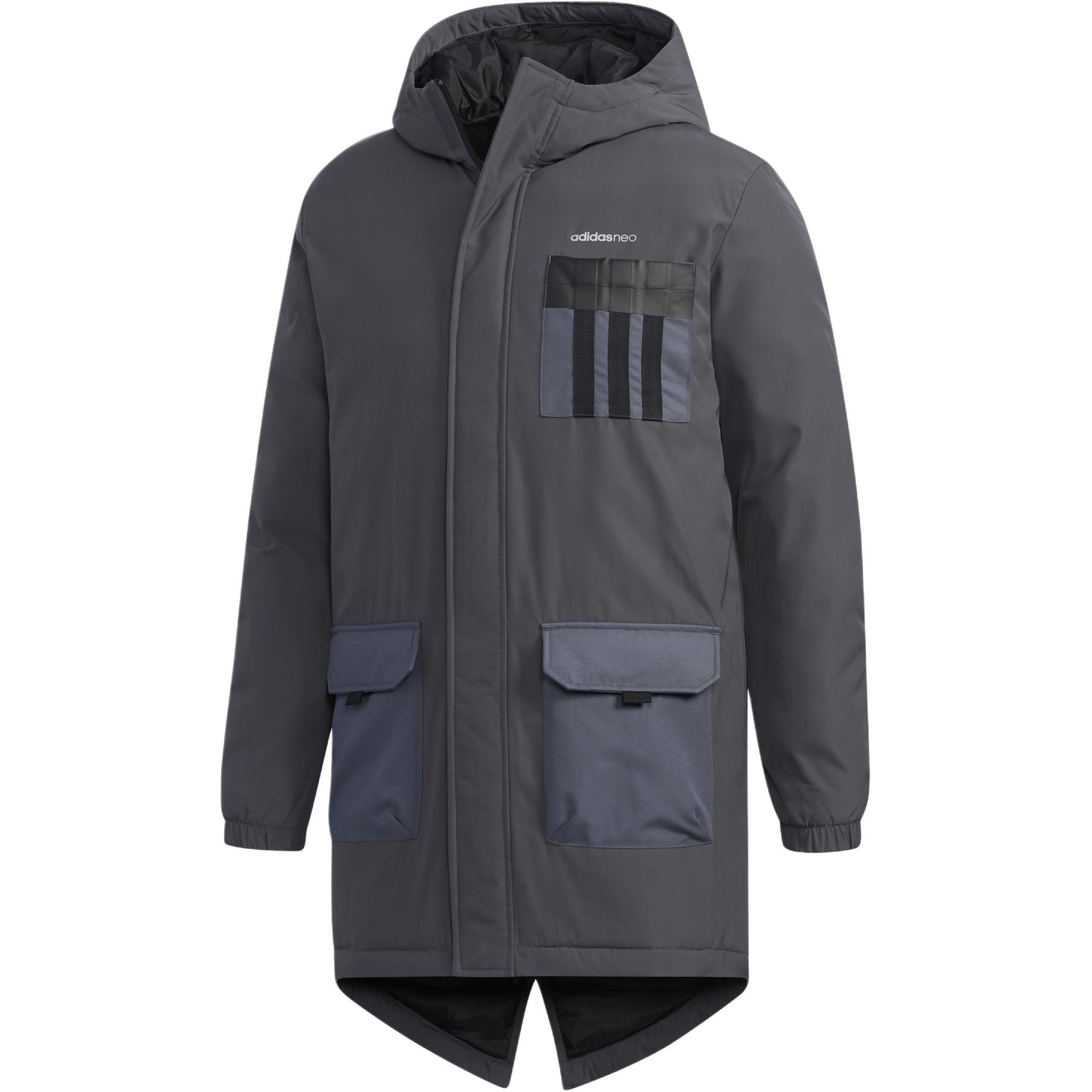 

Adidas Neo Мужская пуховая куртка светло-серого цвета