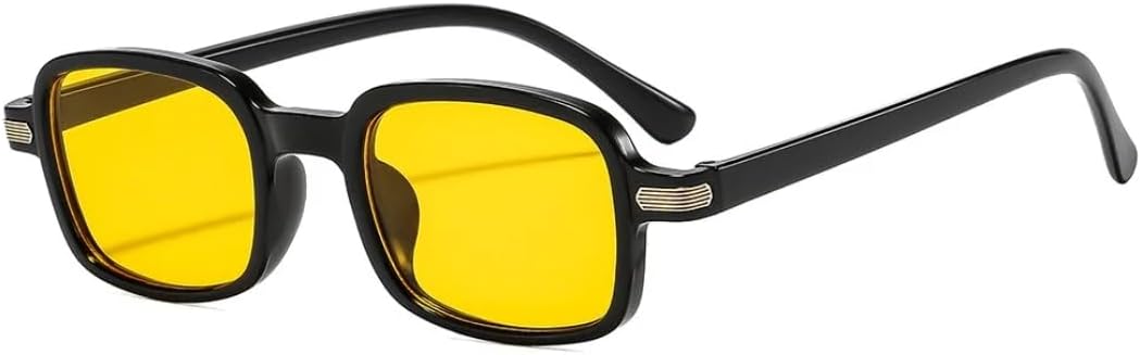 

Ретро-солнцезащитные очки квадратной формы в черепаховой оправе для женщин, универсальные, с рисунком «рисовый ноготь», в стиле панк, для мужчин, с защитой от УФ-излучения UV400 UATXTAU, Black Blue