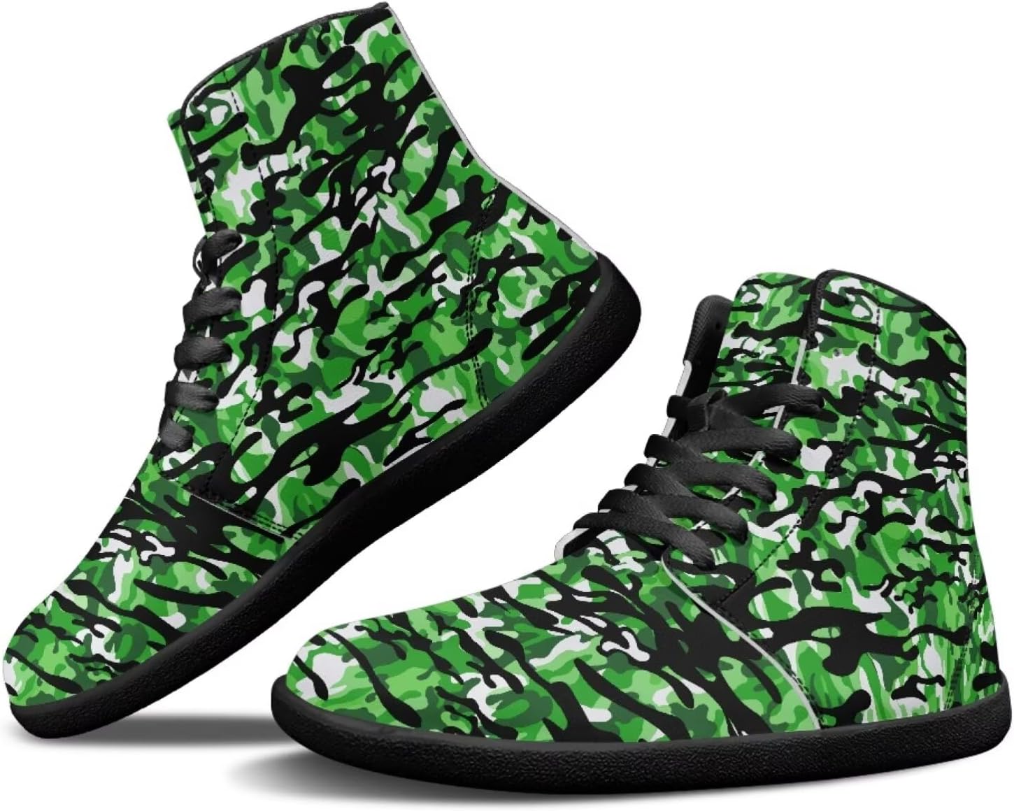 

Кроссовки Binienty Zero Drop Barefoot для мужчин и женщин из искусственной кожи, черный/зеленый