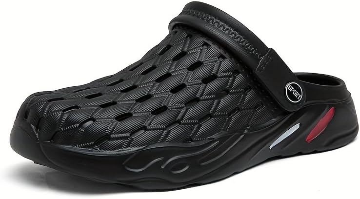 

Мужские удобные легкие сабо с вырезами, весна и лето Hhhchpm, черный