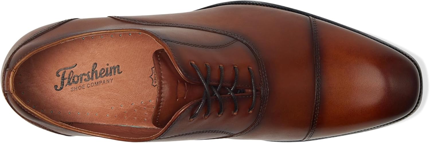 Мужские оксфорды Florsheim Sorrento Lux с закрытым носком, Cognac — фото 2
