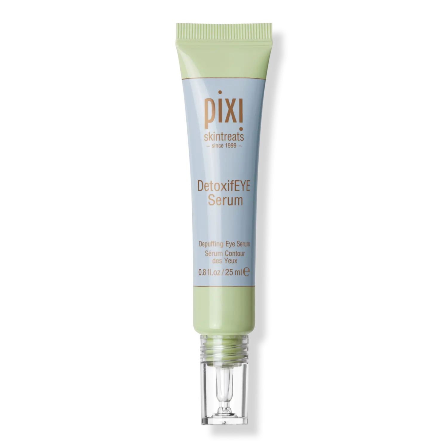 

Сыворотка для снятия отеков под глазами DetoxifEYE с кофеином и пептидами. Pixi