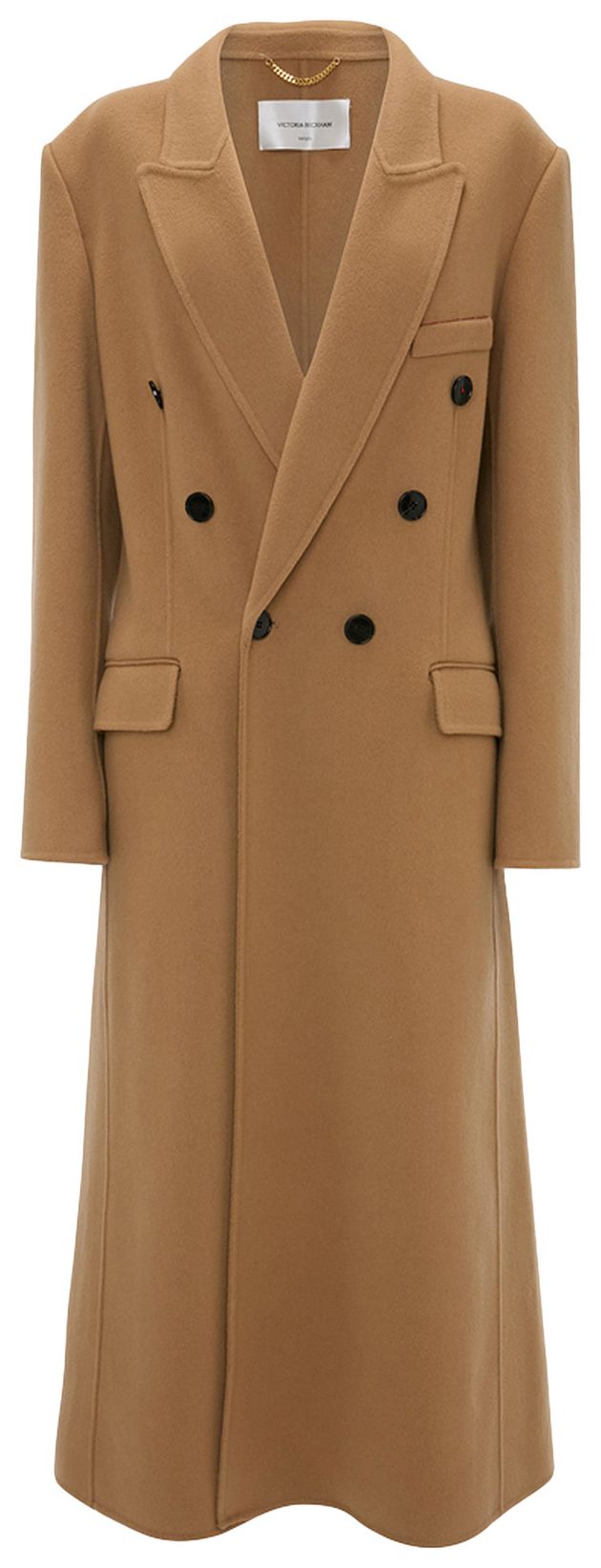 

Двустороннее пальто Victoria Beckham цвета «верблюжий», коричневый