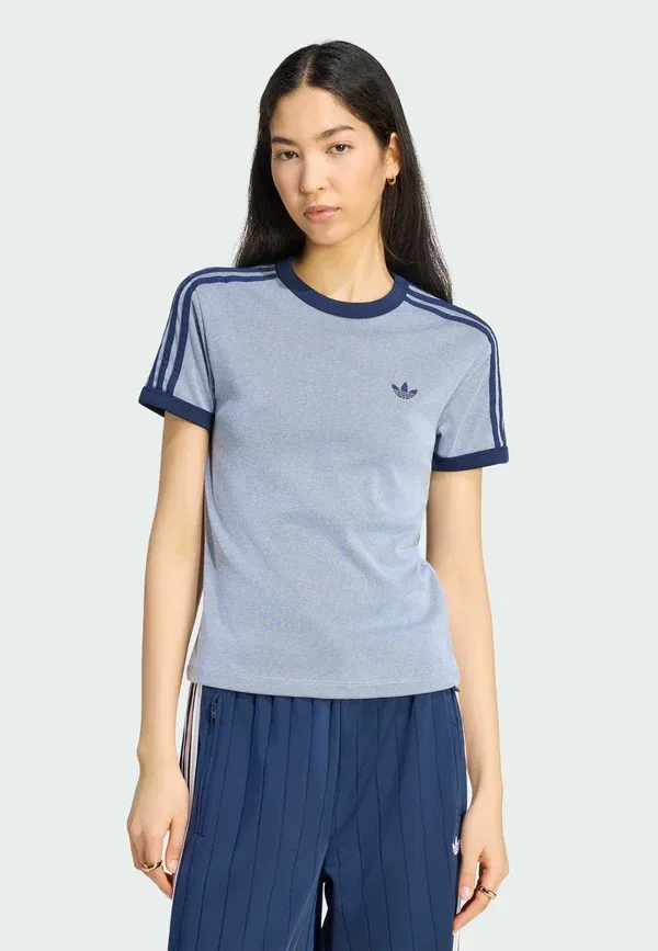 Футболка Adidas Originals 3S cali tee print t-shirt, теплая ваниль, яркое золото, ночной индиго