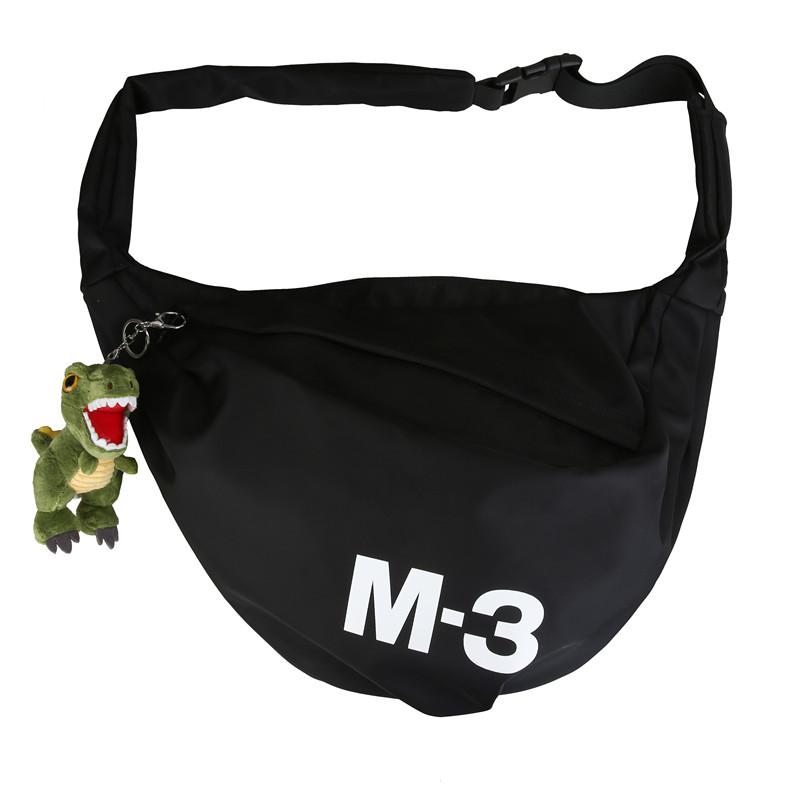 

DCLOUD Нейлоновая наплечная сумка унисекс черная, Black Large Size