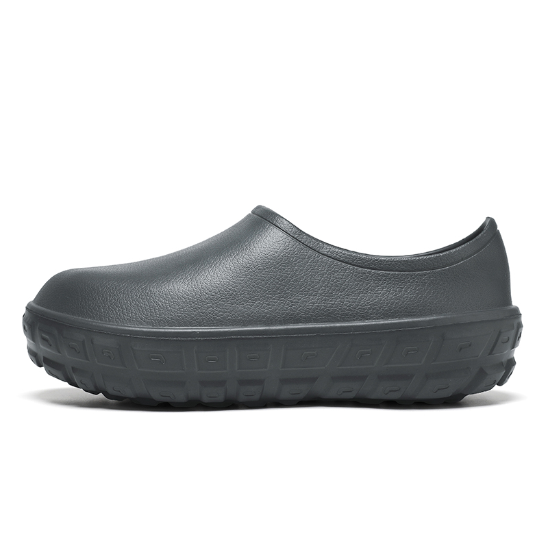 

LEXON Серые мужские тапочки с закрытым носком, устойчивые к истиранию, с прострочкой на резиновой подошве, цвет Gray