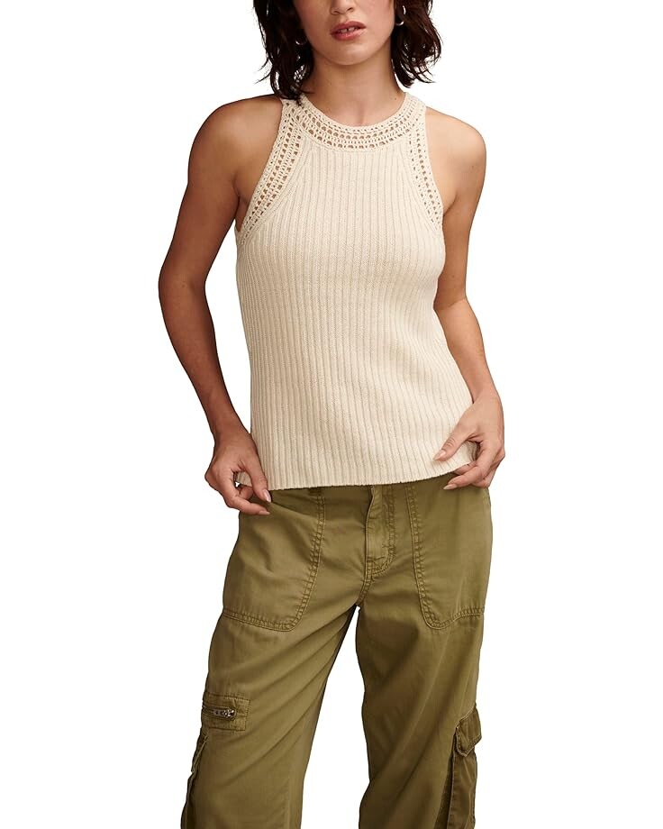 

Свитер Lucky Brand Knit Rib Tank, цвет Tofu