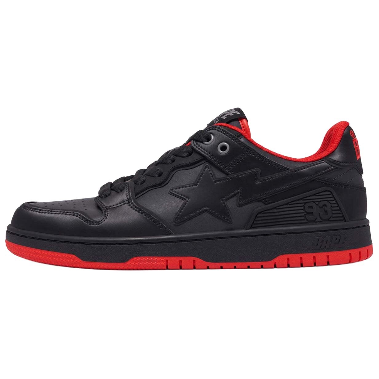 

Кроссовки A BATHING APE SK8 Skateboarding Shoes Men Low-top, черный/красный