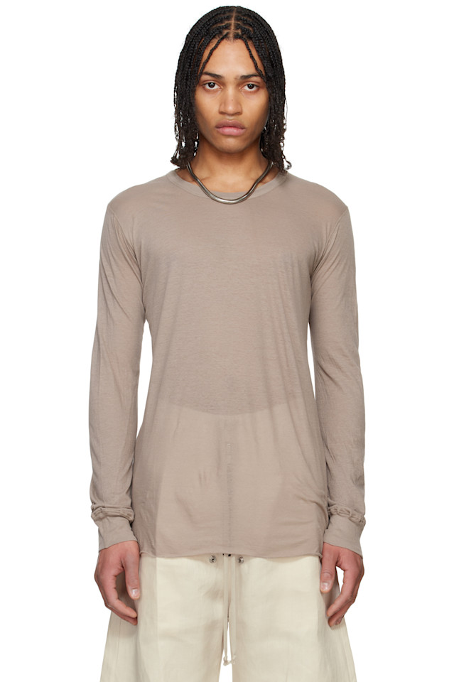 

Футболка Hollywood Basic LS Rick Owens, цвет flesh