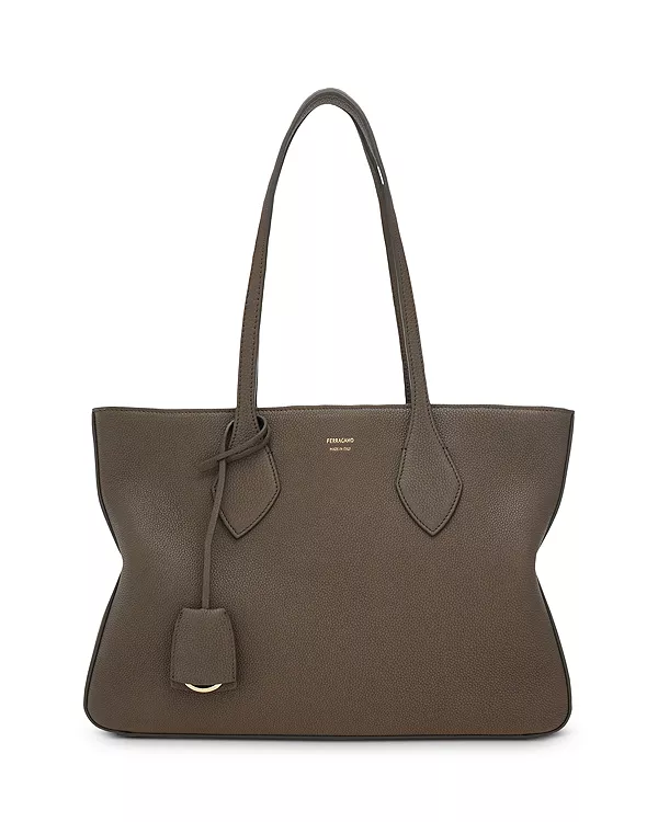 

Средняя кожаная сумка-тоут Star Ferragamo, коричневый