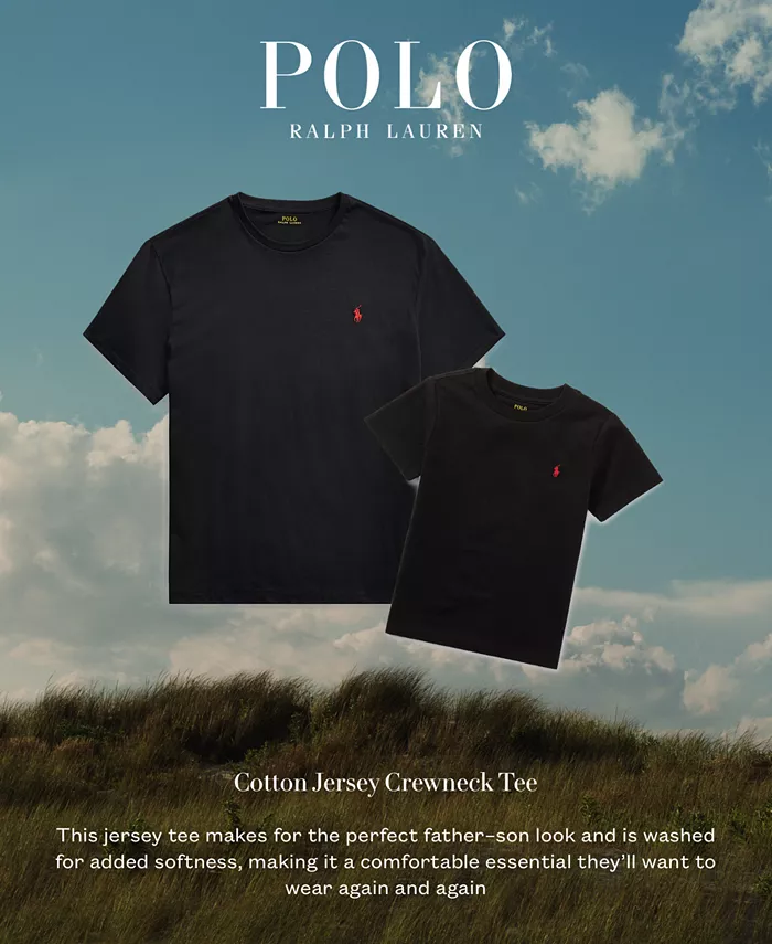 Футболка для малышей и мальчиков из хлопкового джерси Polo Ralph Lauren, розовый — фото 4