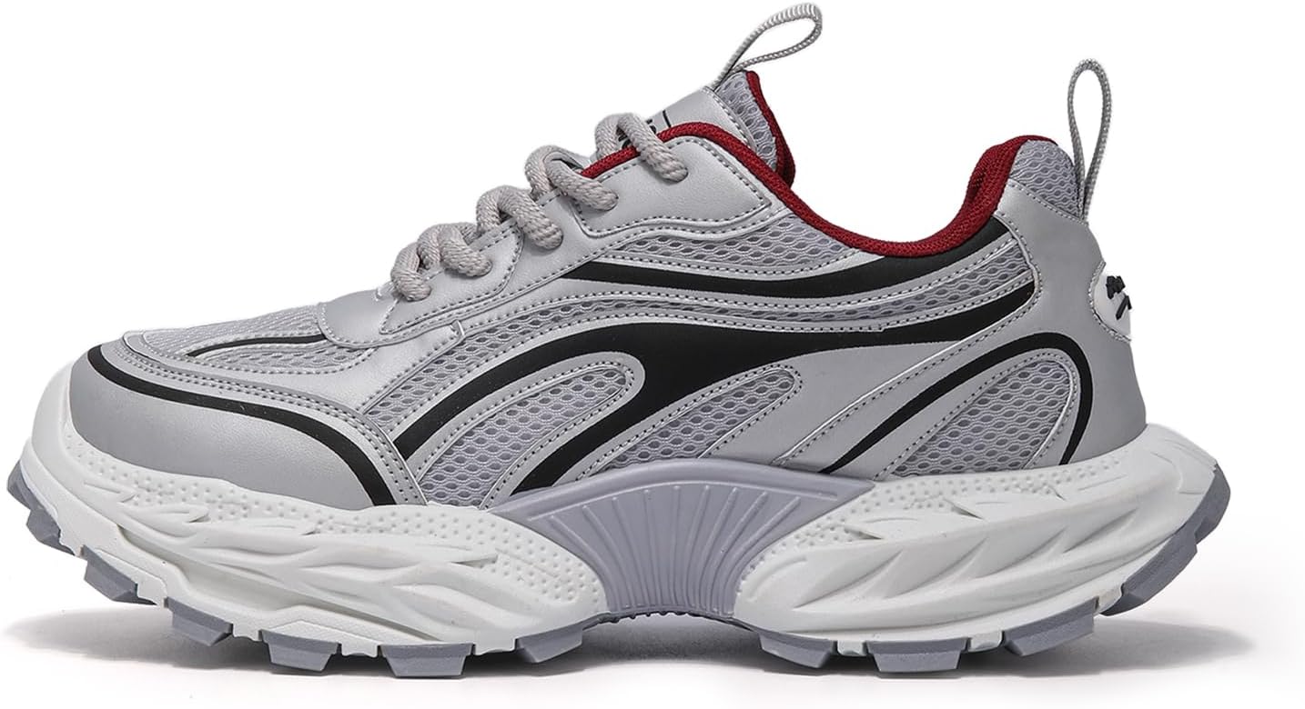 

Спортивные массивные кроссовки для бега, тренировочные обувь из сетки с толстой подошвой, белые, черные, серые цвета Generic