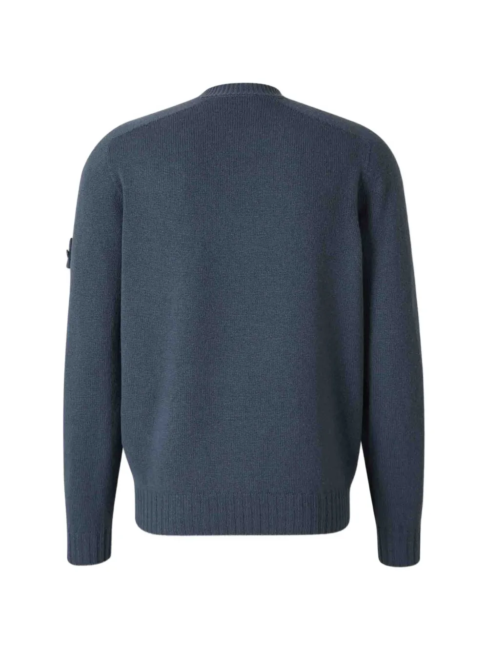 Джемпер с круглым вырезом и нашивкой Stone Island, синий — фото 2